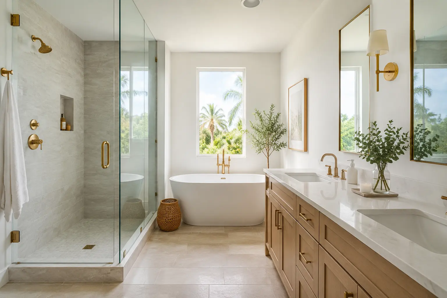 Completed Southwest Florida bathroom remodeling project