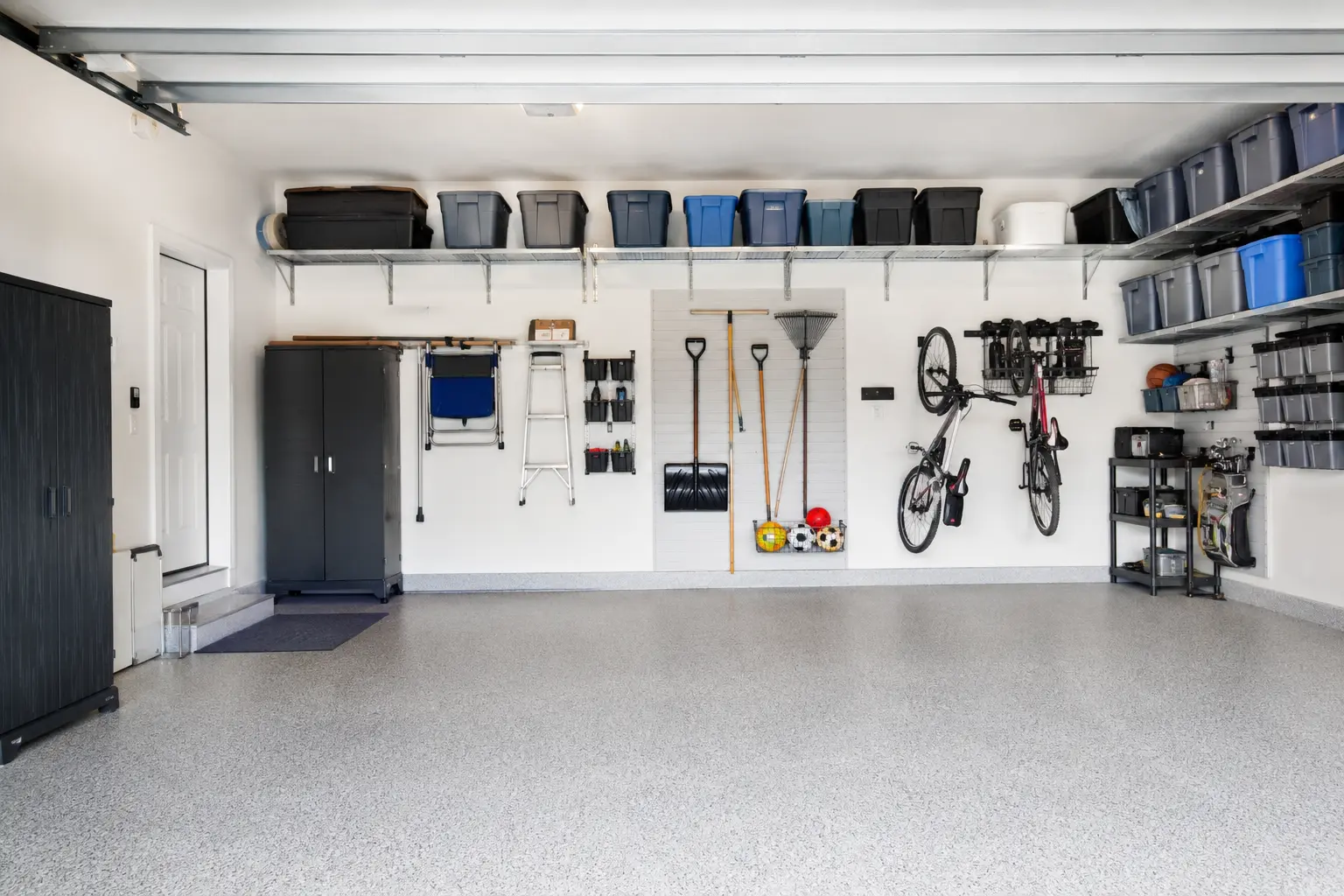 Clean and professionally organized residential garage